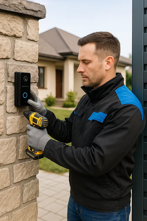 Установка видеодомофона, пример работы