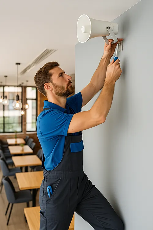 Установка речевого оповещения, примеры работ