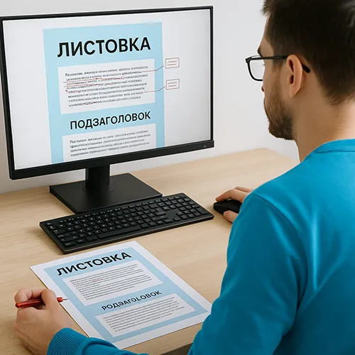 Листовки, услуги