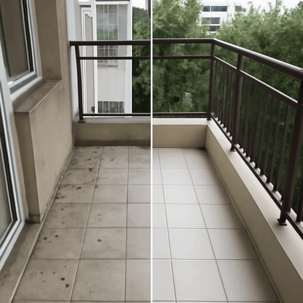 уборка балкона1