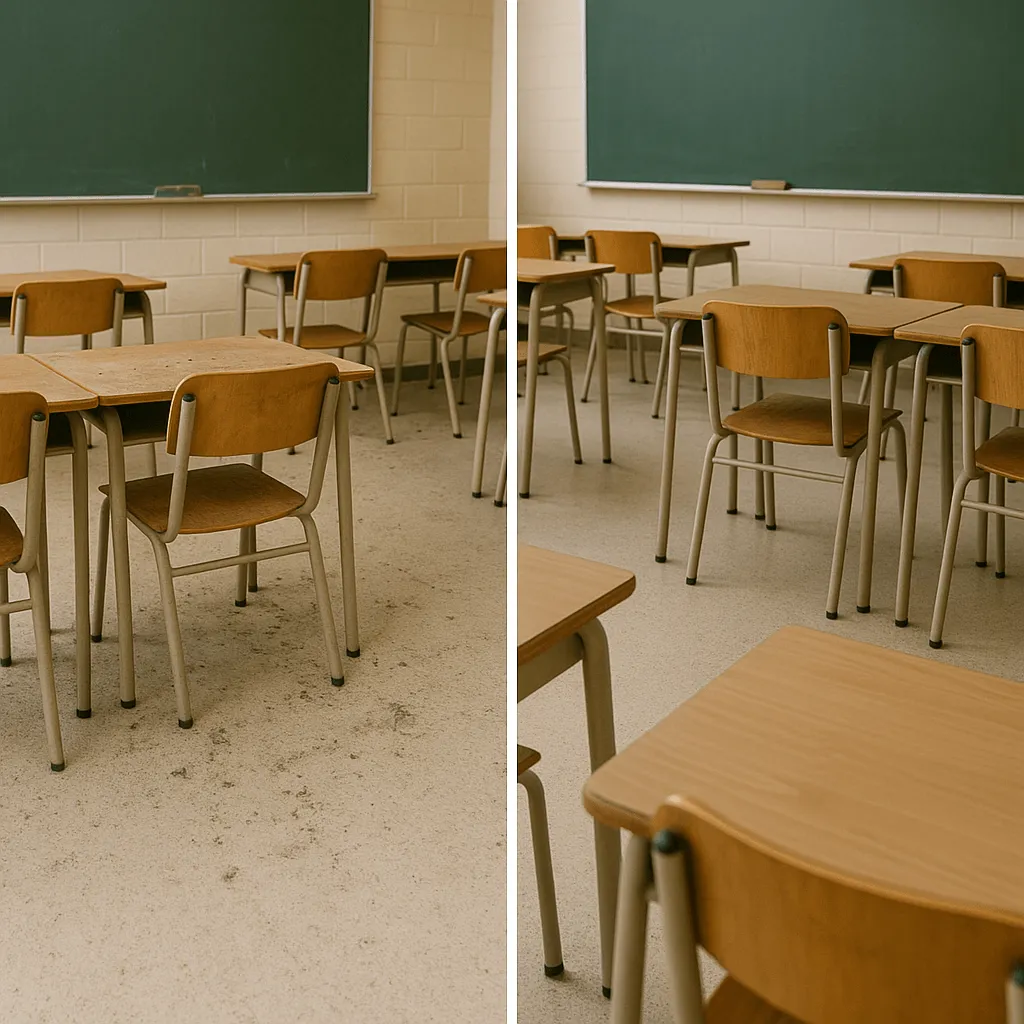 Клининг после дезинсекции школьного класса