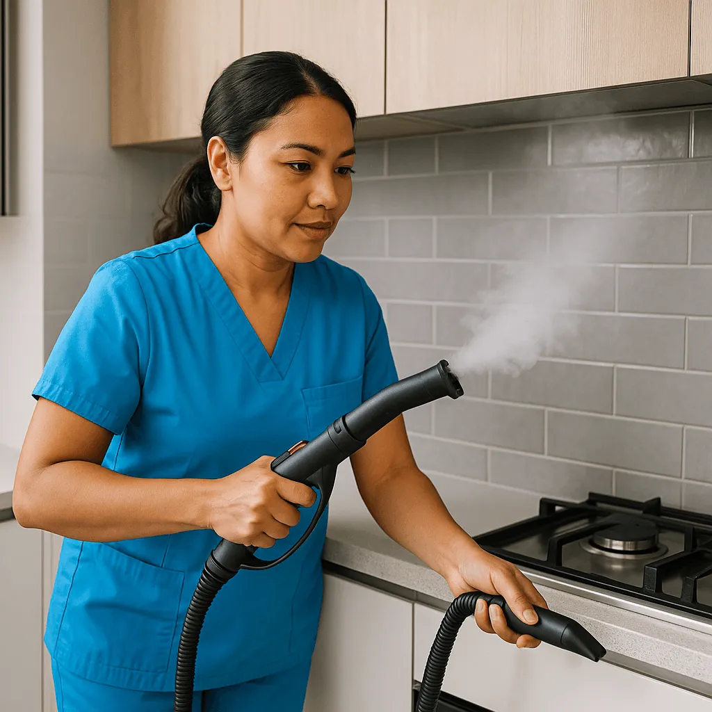 Клининг с пароочистителем кухни