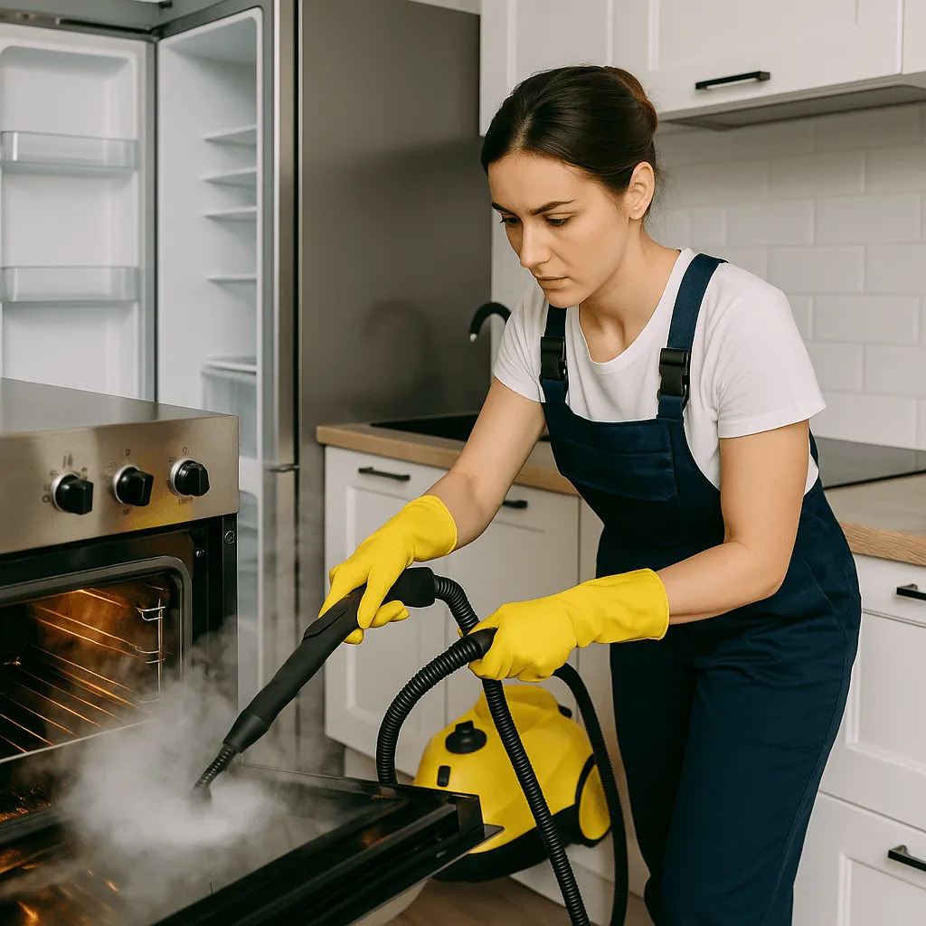 Клининг с пароочистителем духовки