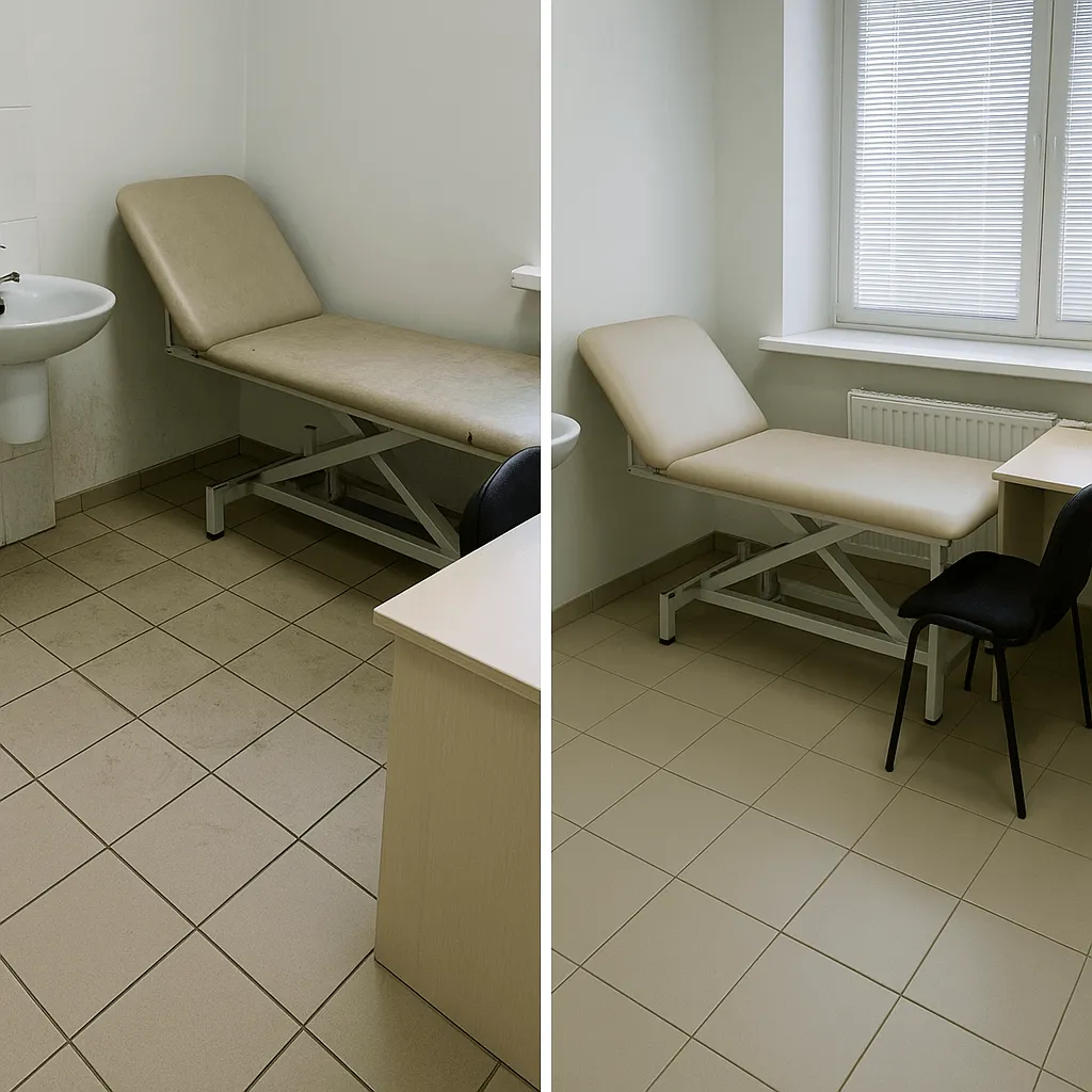 Уборка с пароочистителем медкабинета