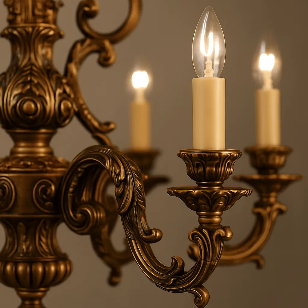 Металлическая люстра