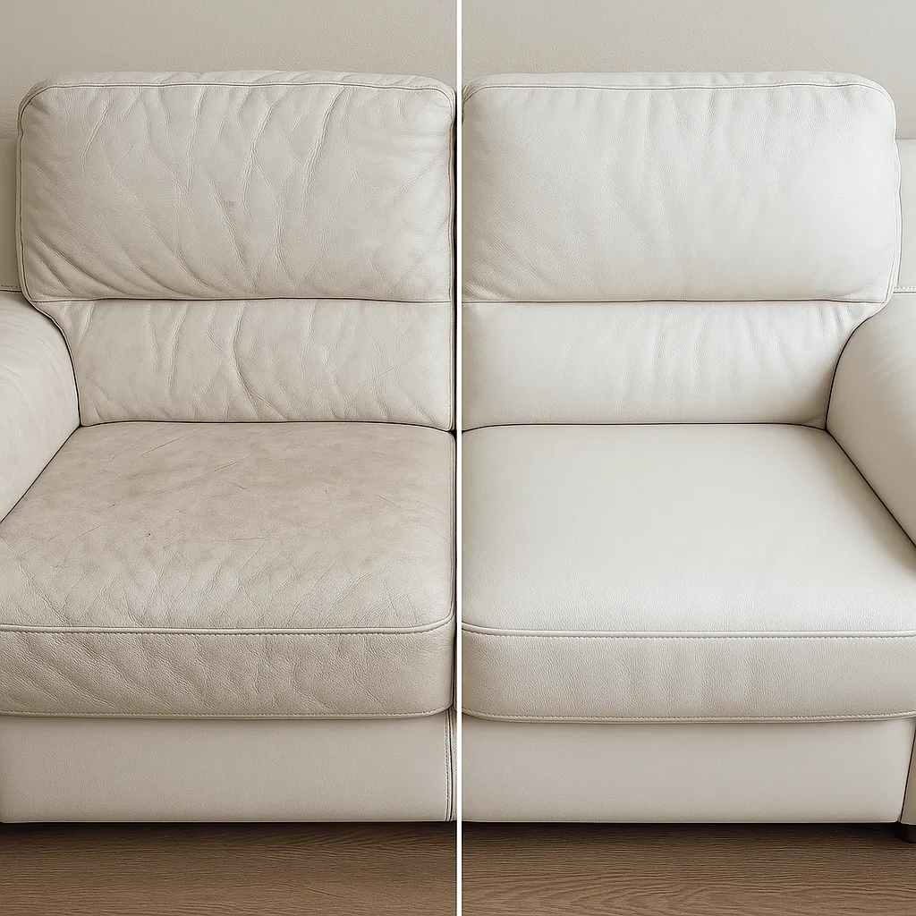 Глубокая химчистка дивана из натуральной кожи