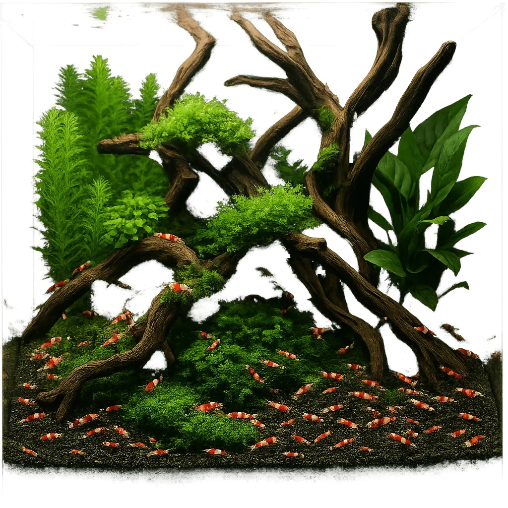 Чистка аквариума для креветок