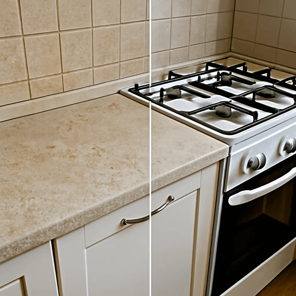 Поддерживающая уборка кухни До\После