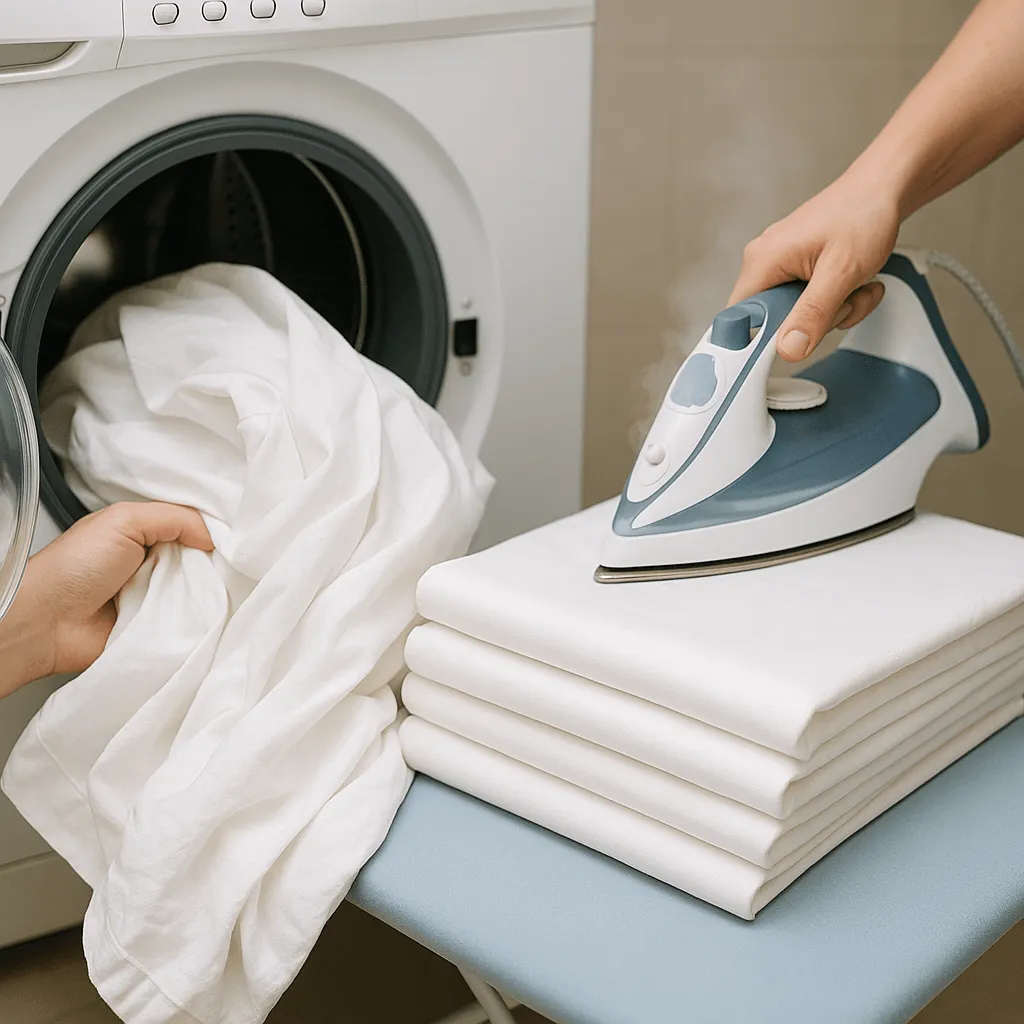 Стирка и глажка хлопкового постельного белья
