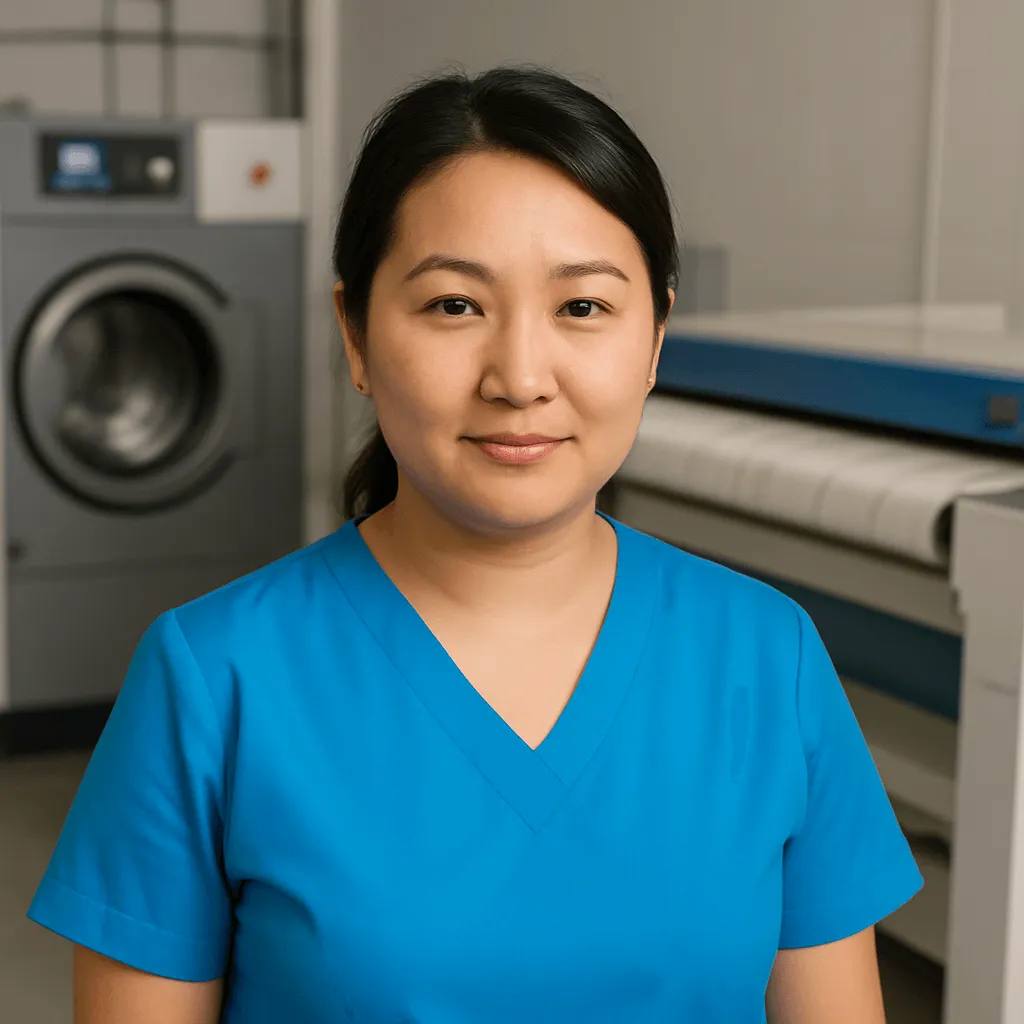 Команда стирки и глажки постельного белья