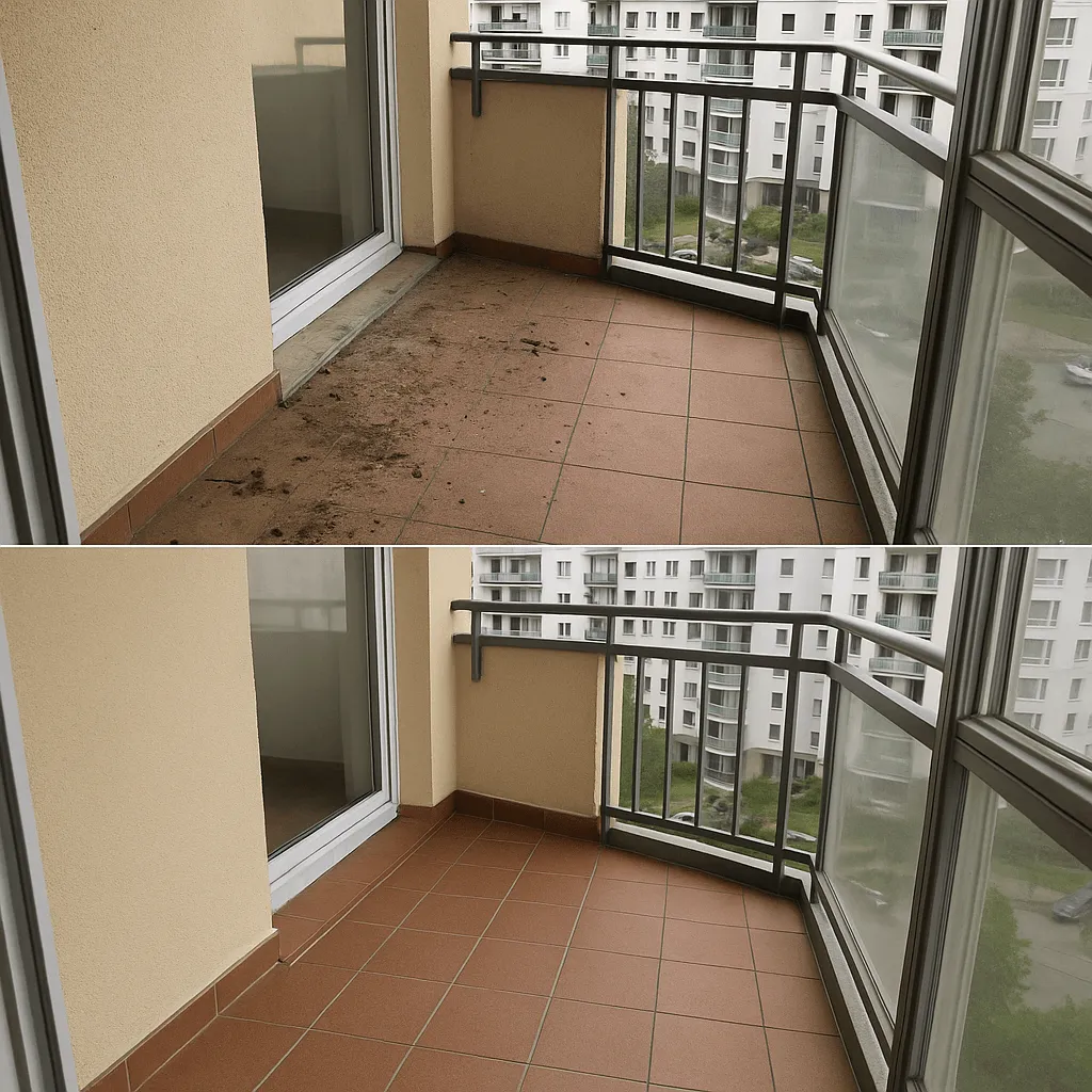 Поддерживающая разовая уборка + мойка балкона