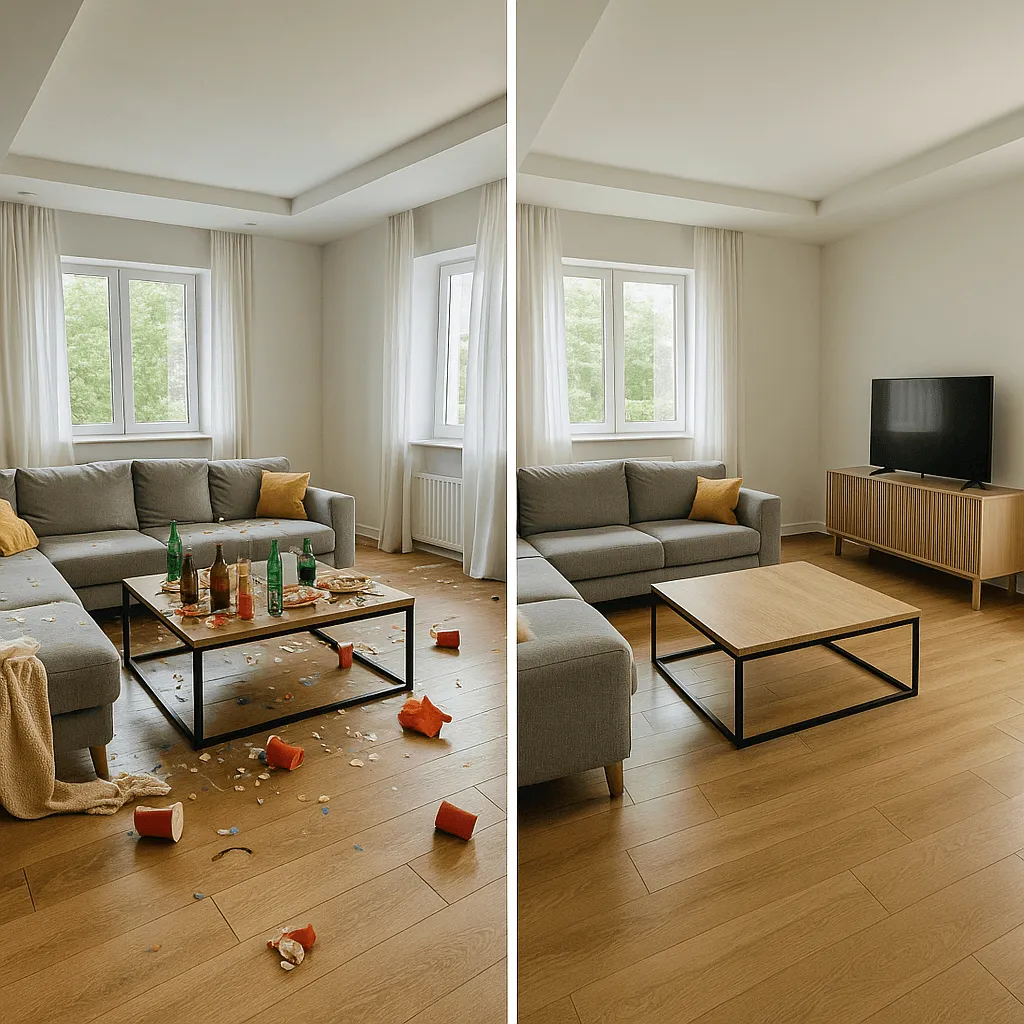 Клининг посуточных квартир после мероприятия