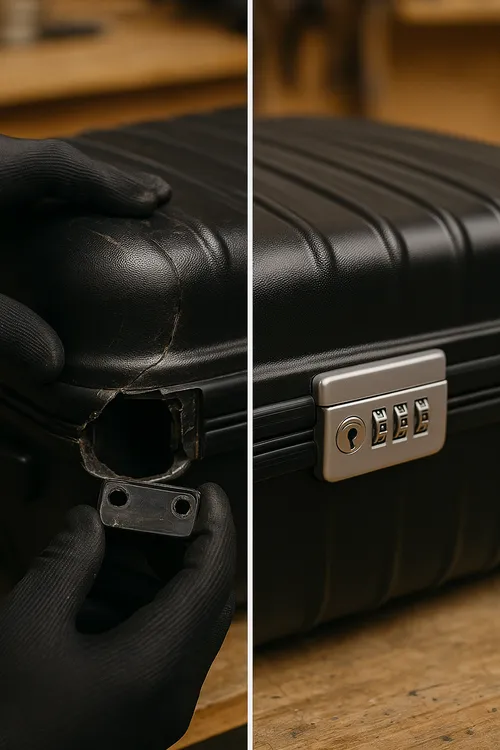 Ремонт чемоданов, примеры