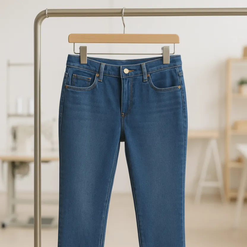 Подшив брюк, деним