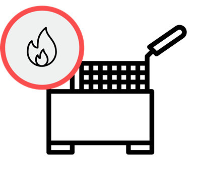 Повышенная температура внутри фритюра