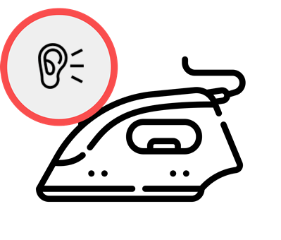 Сильный шум при работе утюга