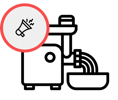 Мясорубка сильно шумит