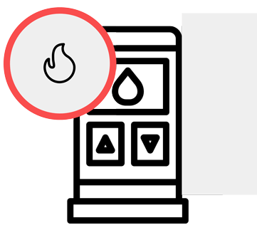 Слабое пламя в котле