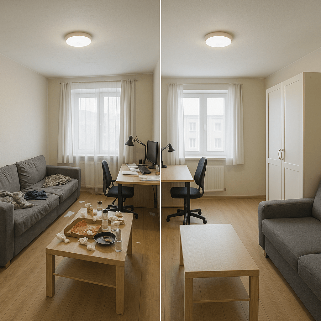 уборка однокомнатной квартиры